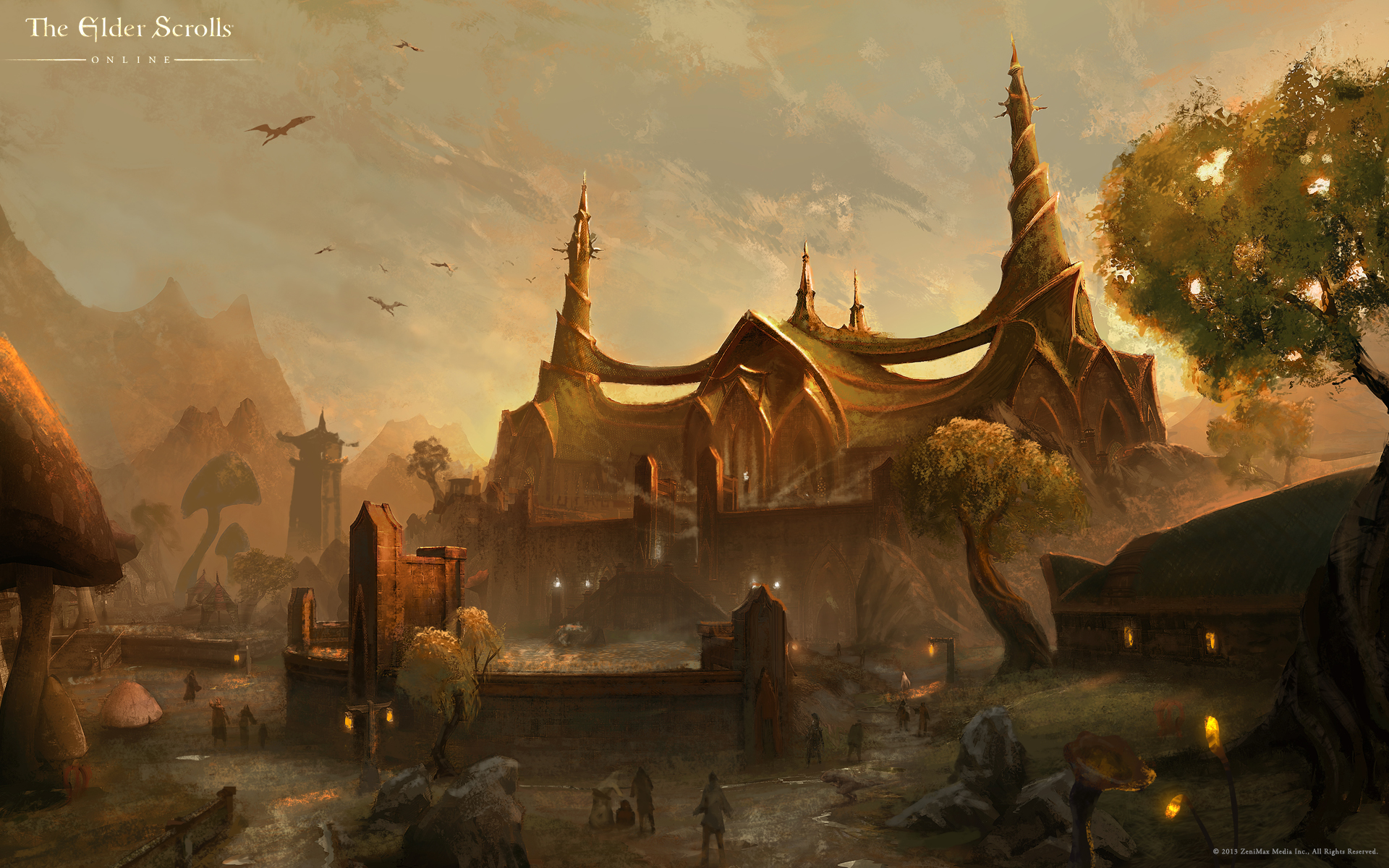 Обои The Elder Scrolls Online: Храм Трибунала в Морнхолде