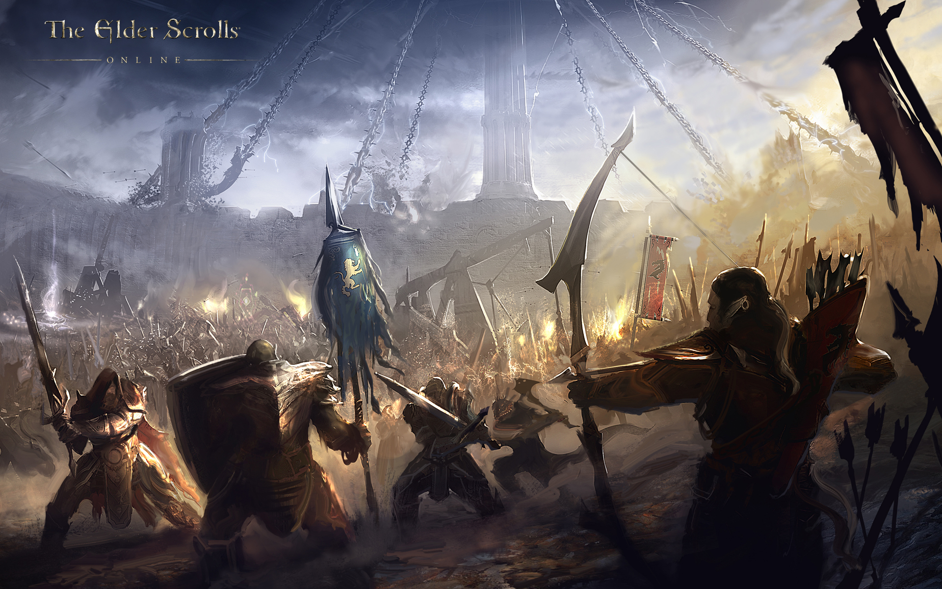 Wallpaper The Elder Scrolls Online: Alliance battle