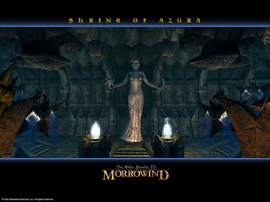 Wallpaper The Elder Scrolls III: Morrowind "Shrine of Azura"