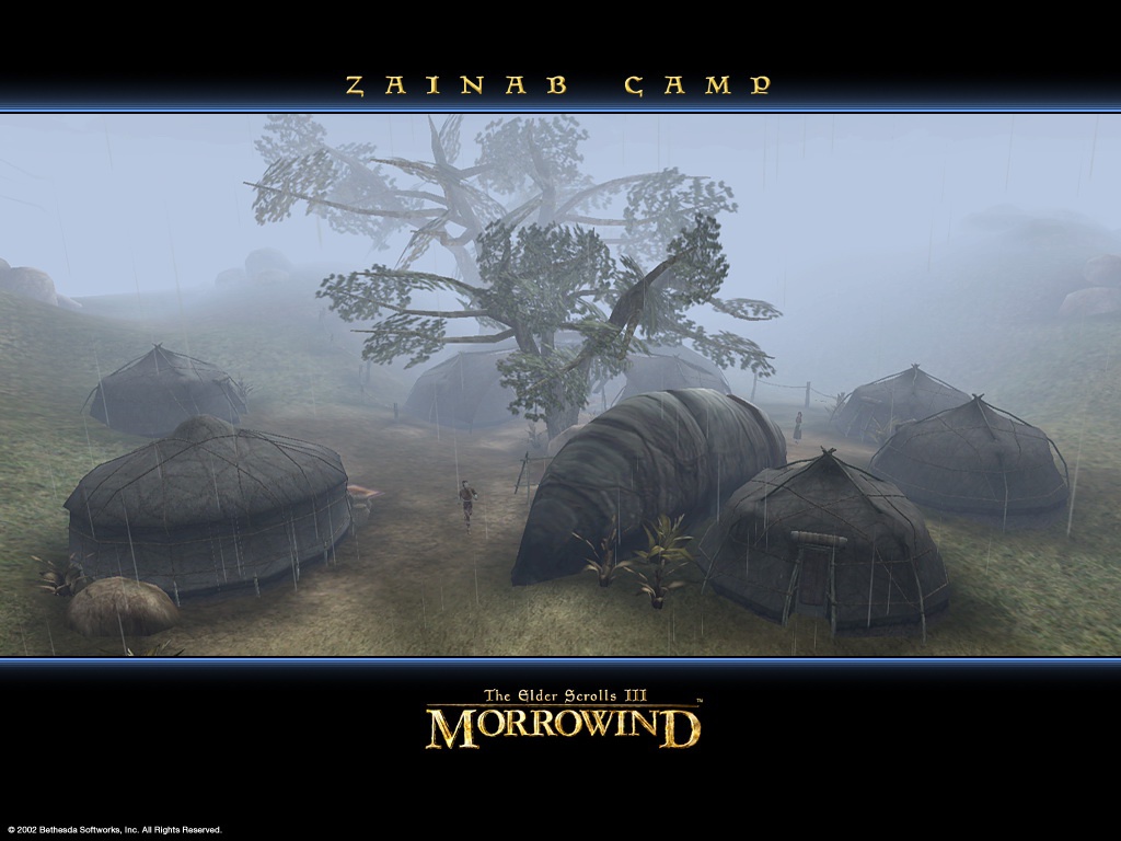 Wallpaper The Elder Scrolls III: Morrowind "Zainab camp"