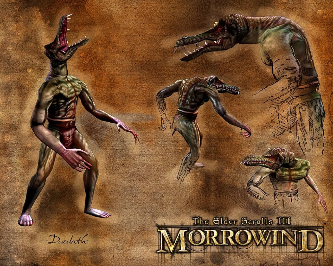 Wallpaper The Elder Scrolls III: Morrowind "Daedroth"