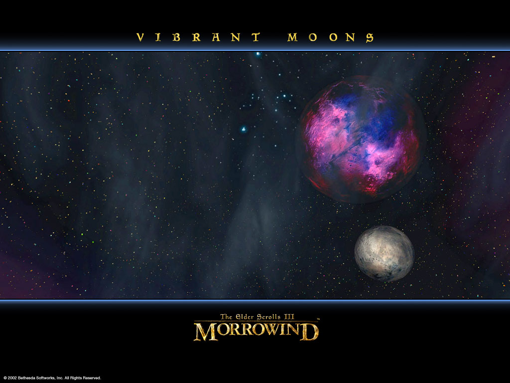 Wallpaper The Elder Scrolls III: Morrowind "Vibrant Moons"