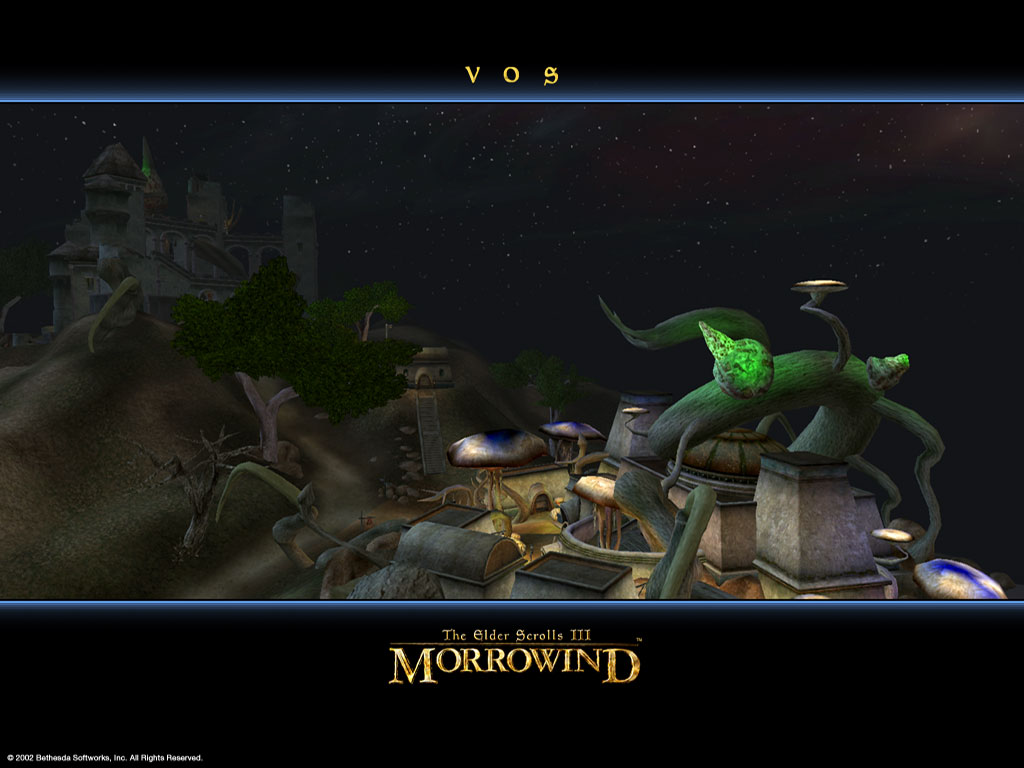 Wallpaper The Elder Scrolls III: Morrowind "Vos city"