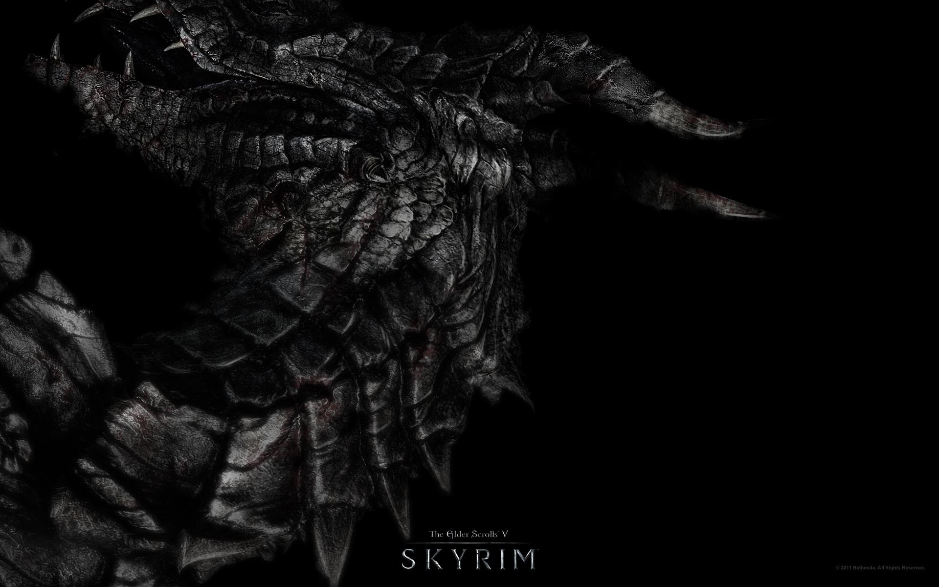 The Elder Scrolls V: Skyrim wallpaper dragon head