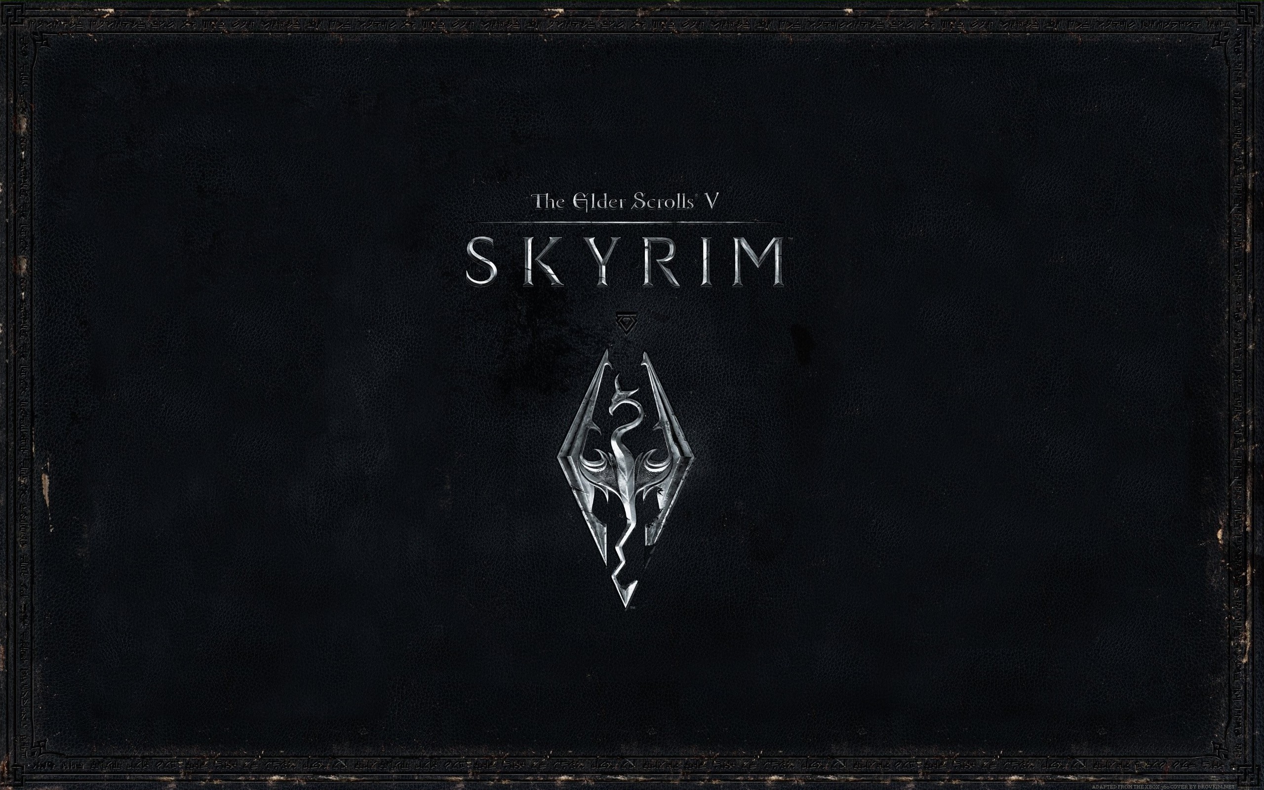 Wallpaper The Elder Scrolls V: Skyrim logotype
