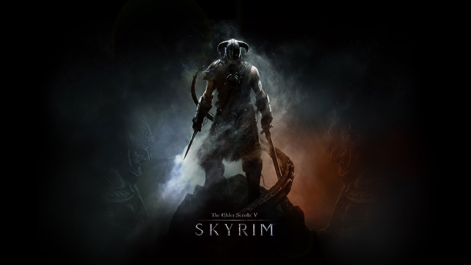 Wallpaper The Elder Scrolls V: Skyrim warrior on top