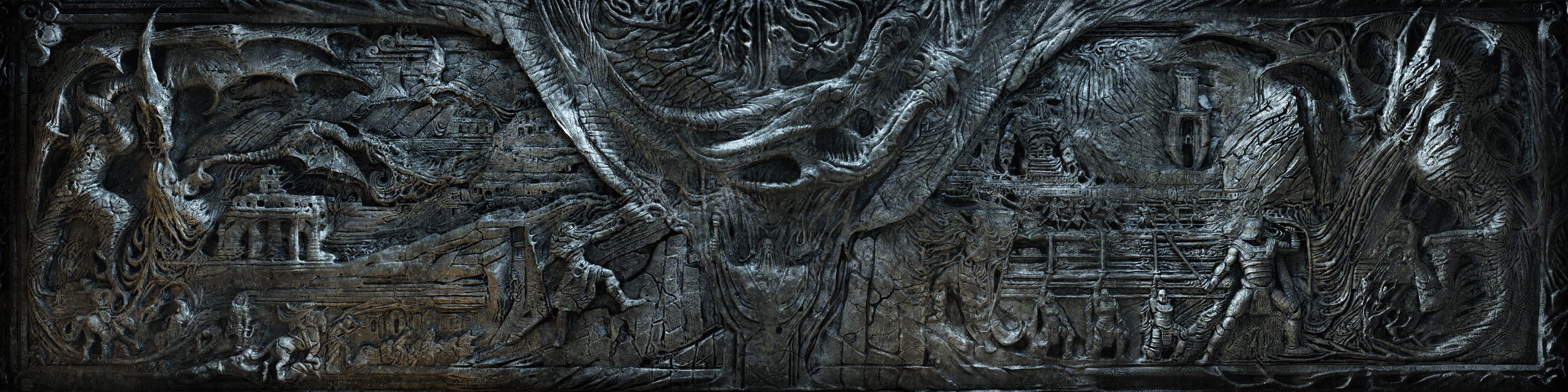 Wallpaper The Elder Scrolls V: Skyrim bas-relief