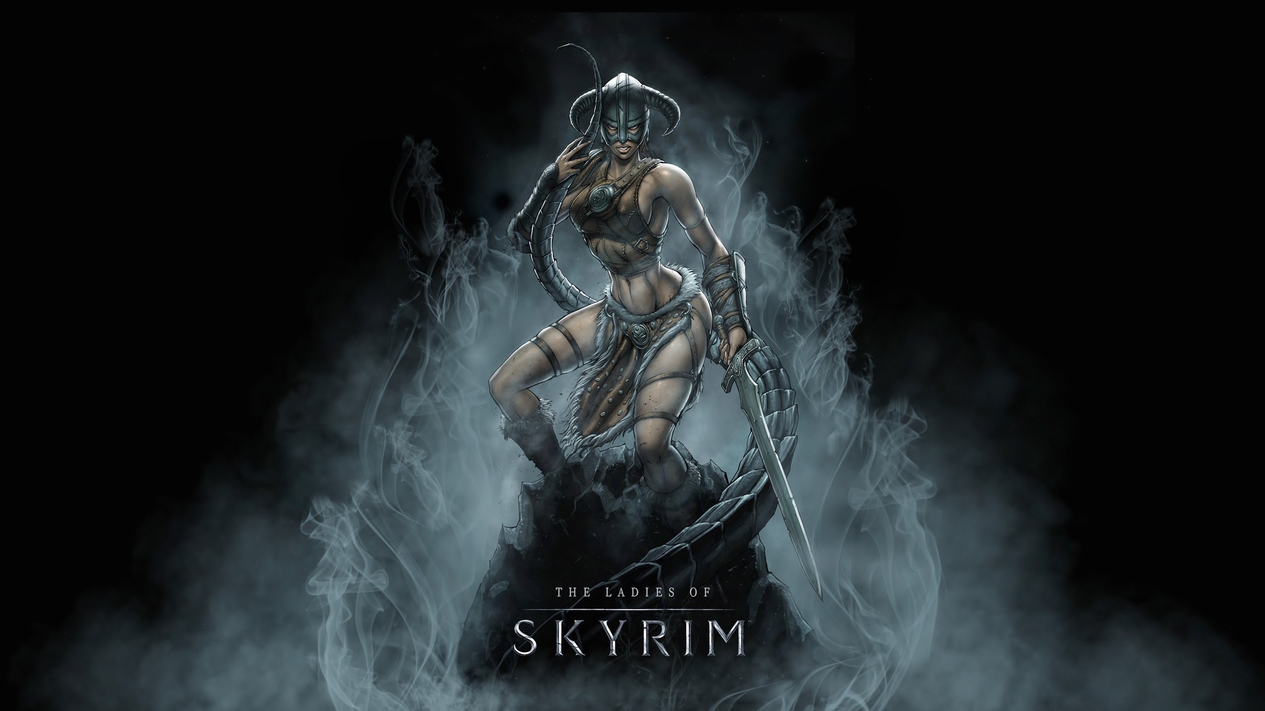 Wallpaper The Elder Scrolls V: Skyrim girl warrior